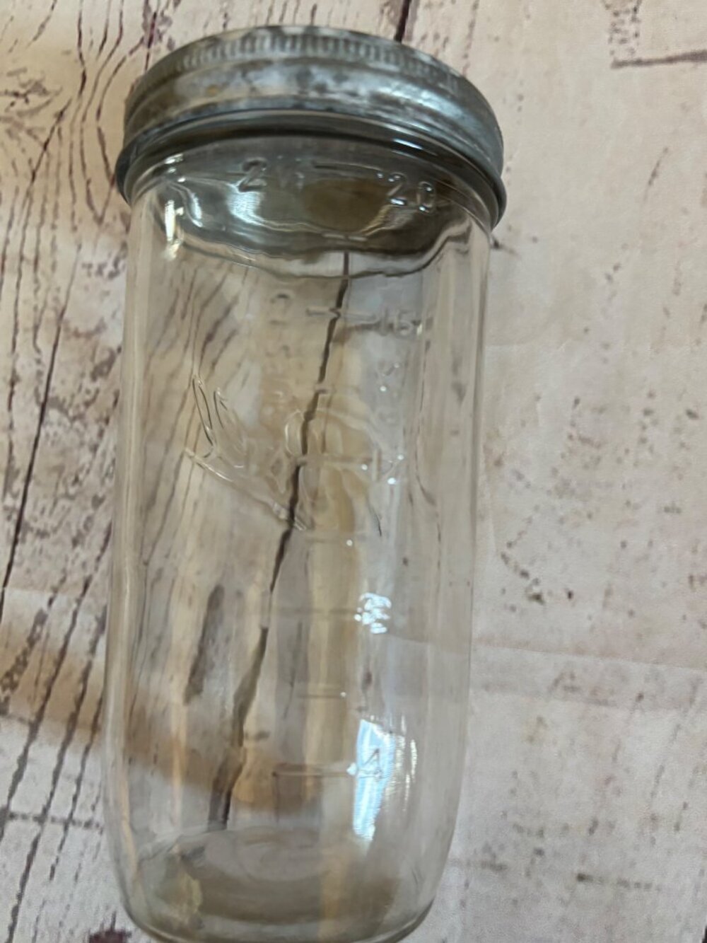 Ball Mason Jar Zinc Lid Graduated Volume Markings On Side Home Canning Rare - Picture 5 of 7